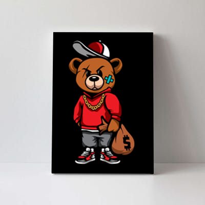 Gangster Teddy Bear Money Bags Good Chain Necklace Sneaker Canvas