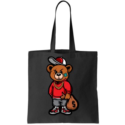 Gangster Teddy Bear Money Bags Good Chain Necklace Sneaker Tote Bag