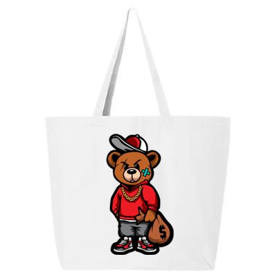 Gangster Teddy Bear Money Bags Good Chain Necklace Sneaker 25L Jumbo Tote