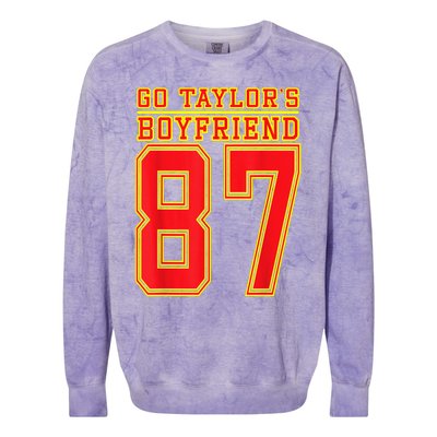 Go Taylor’S Boyfriend Best Funny Colorblast Crewneck Sweatshirt