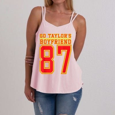 Go Taylor’S Boyfriend Best Funny Women's Strappy Tank