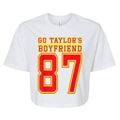 Go Taylor’S Boyfriend Best Funny Bella+Canvas Jersey Crop Tee