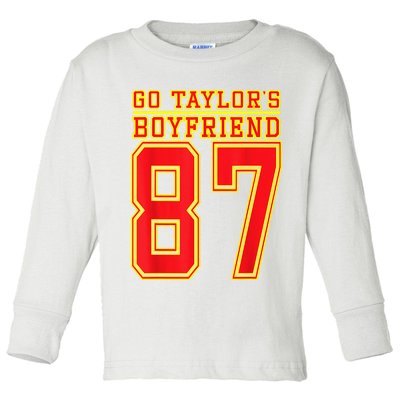 Go Taylor’S Boyfriend Best Funny Toddler Long Sleeve Shirt