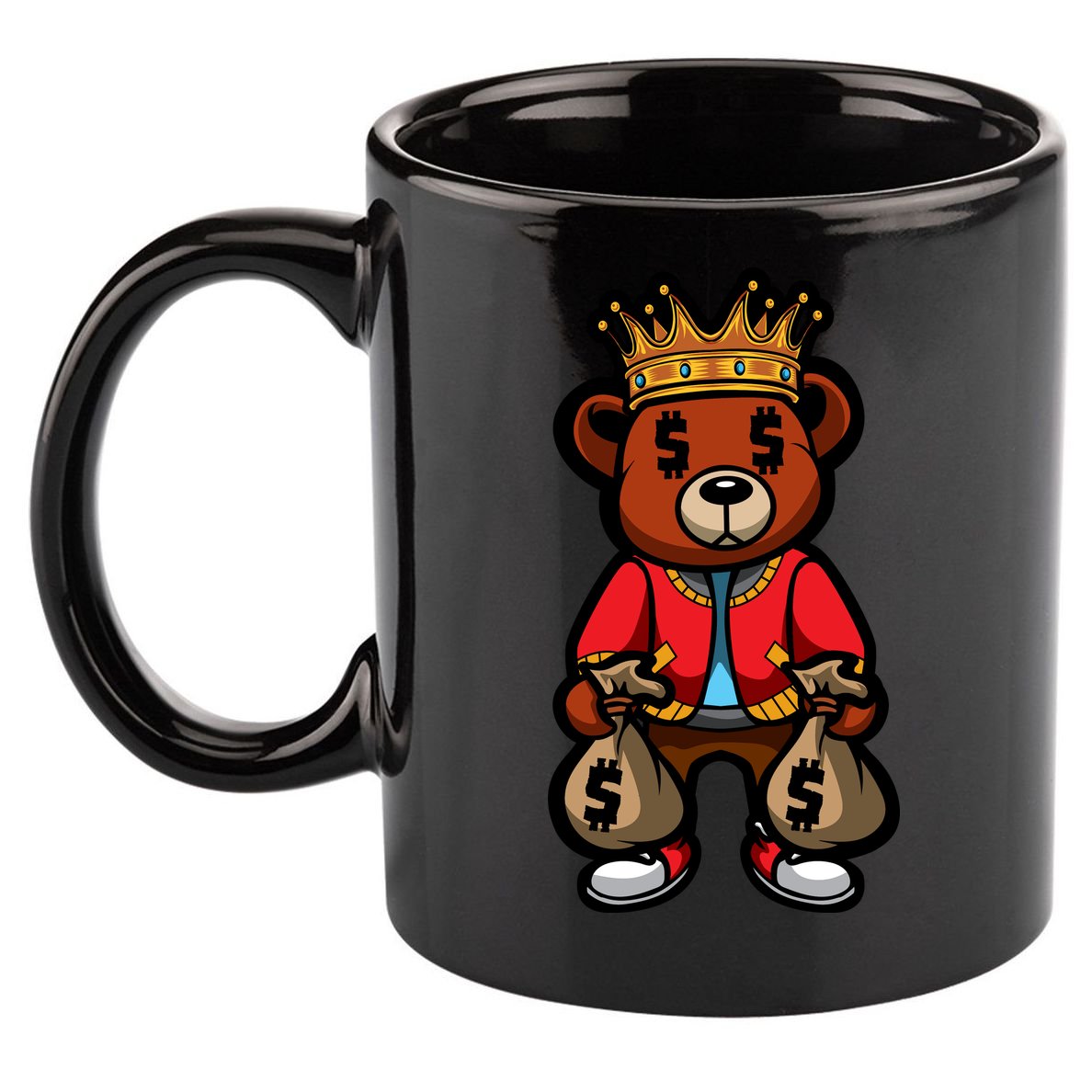 Gangster Teddy Bear King Money Bag Rich Savage Hip Hop Rap