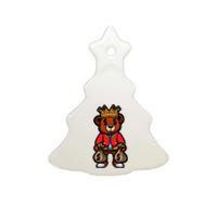 Gangster Teddy Bear King Money Bag Rich Savage Hip Hop Rap Rapper Cartoon Ceramic Tree Ornament