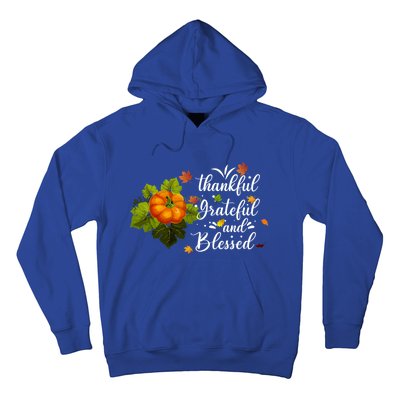 Grateful Thankful Blessed Plaid Leopard Pumpkin Thanksgiving Gift Hoodie