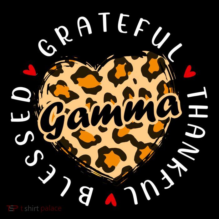 Grateful Thankful Blessed Gamma Leopard Heart Love Grandma Meaningful Gift Drawstring Bag