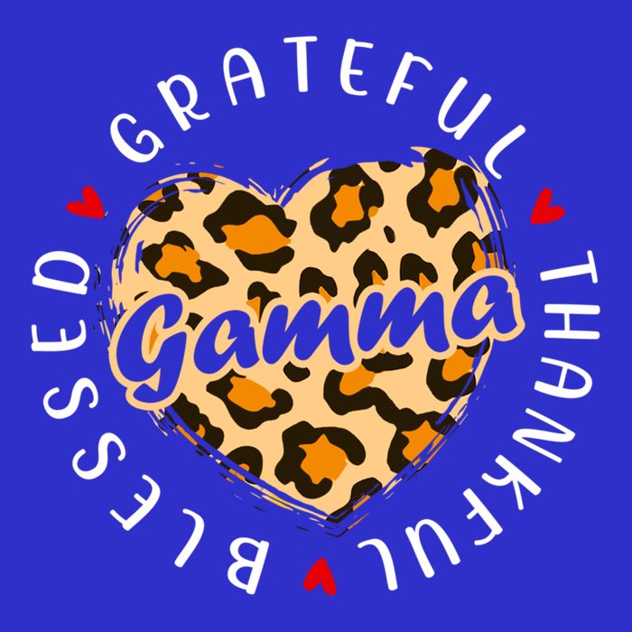 Grateful Thankful Blessed Gamma Leopard Heart Love Grandma Meaningful Gift Mesh Reversible Basketball Jersey Tank