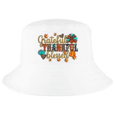 Grateful Thankful Blessed Thanksgiving Cool Comfort Performance Bucket Hat