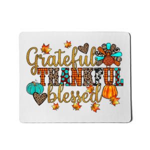 Grateful Thankful Blessed Thanksgiving Mousepad