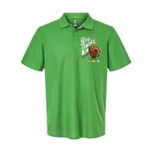 Give Thanks Bro Cute Turkey Thankful Thanksgiving Softstyle Adult Sport Polo