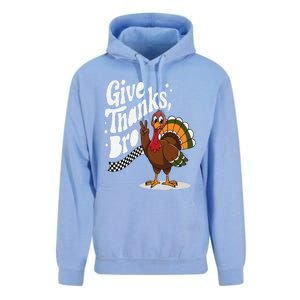 Give Thanks Bro Cute Turkey Thankful Thanksgiving Unisex Surf Hoodie