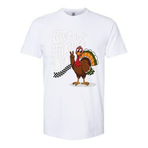 Give Thanks Bro Cute Turkey Thankful Thanksgiving Softstyle CVC T-Shirt