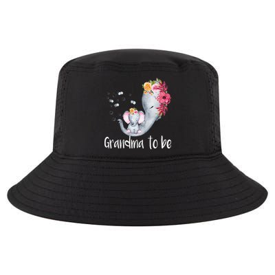 Grandma To Be Elephant Baby Shower For Floral Cool Comfort Performance Bucket Hat