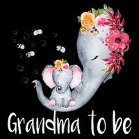 Grandma To Be Elephant Baby Shower For Floral Impact Tech Backpack
