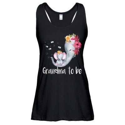 Grandma To Be Elephant Baby Shower For Floral Ladies Essential Flowy Tank