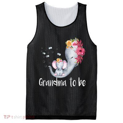 Grandma To Be Elephant Baby Shower For Floral Mesh Reversible Basketball Jersey Tank