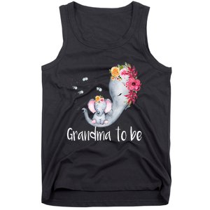 Grandma To Be Elephant Baby Shower For Floral Tank Top