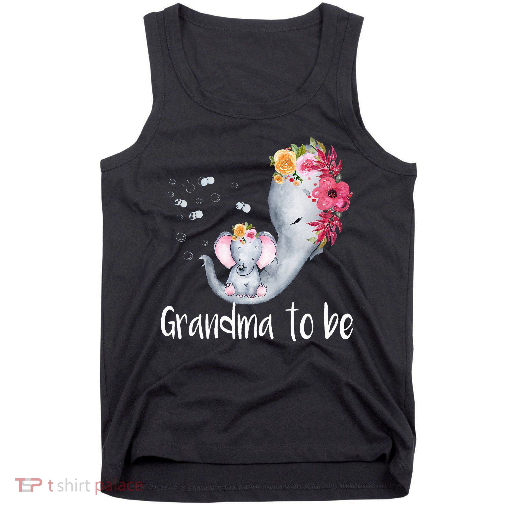 Grandma To Be Elephant Baby Shower For Floral Tank Top