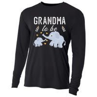 Grandma To Be Elephant Baby Shower Grandma Cute Cooling Performance Long Sleeve Crew