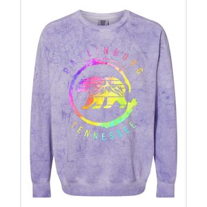 Gatlinburg Tennessee Bear Great Smoky Mountains Tie Dye Colorblast Crewneck Sweatshirt