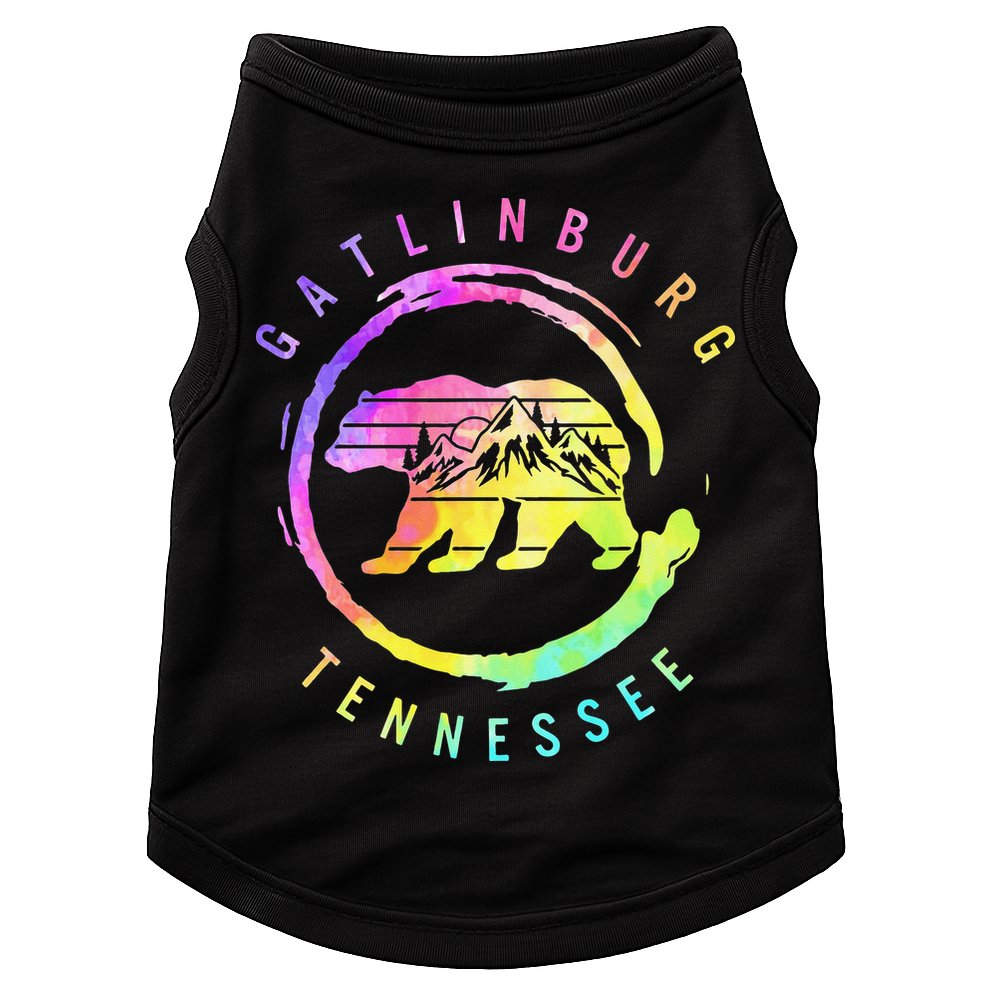 Gatlinburg Tennessee Bear Great Smoky Mountains Tie Dye Doggie Tank