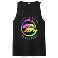 Gatlinburg Tennessee Bear Great Smoky Mountains Tie Dye PosiCharge Competitor Tank