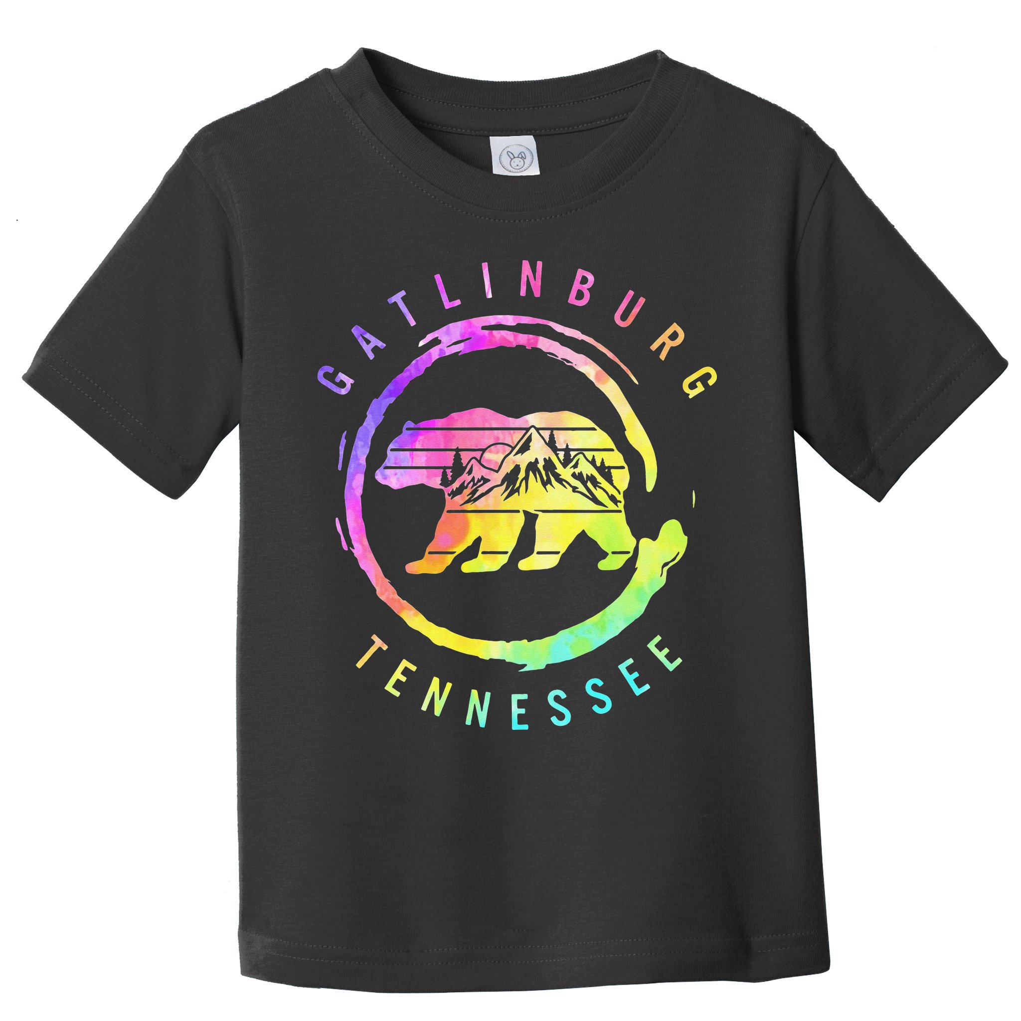 Gatlinburg Tennessee Bear Great Smoky Mountains Tie Dye Toddler T-Shirt