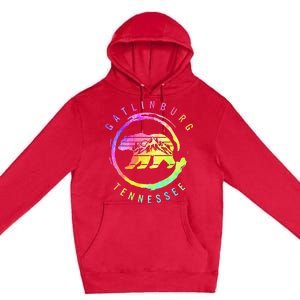 Gatlinburg Tennessee Bear Great Smoky Mountains Tie Dye Premium Pullover Hoodie