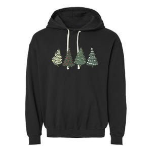 Green Tree Christmas Garment-Dyed Fleece Hoodie