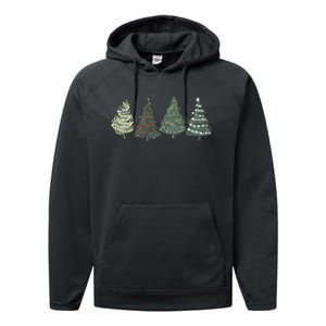 Green Tree Christmas Performance Fleece Hoodie