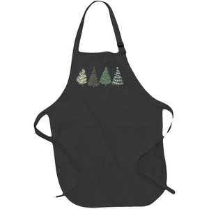 Green Tree Christmas Full-Length Apron With Pockets