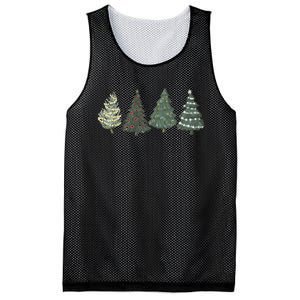 Green Tree Christmas Mesh Reversible Basketball Jersey Tank