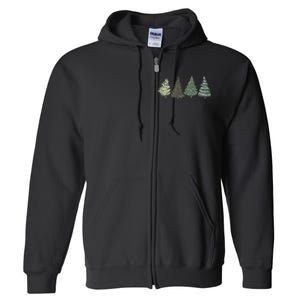 Green Tree Christmas Full Zip Hoodie