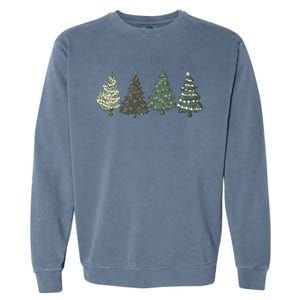 Green Tree Christmas Garment-Dyed Sweatshirt