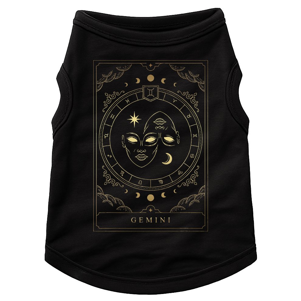 Gemini Tarot Card Zodiac Doggie Tank