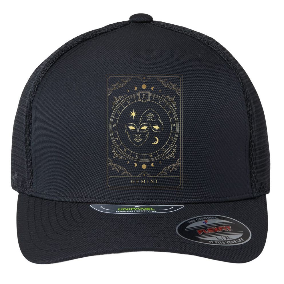 Gemini Tarot Card Zodiac Flexfit Unipanel Trucker Cap