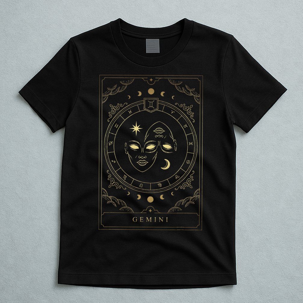 Gemini Tarot Card Zodiac T-Shirt