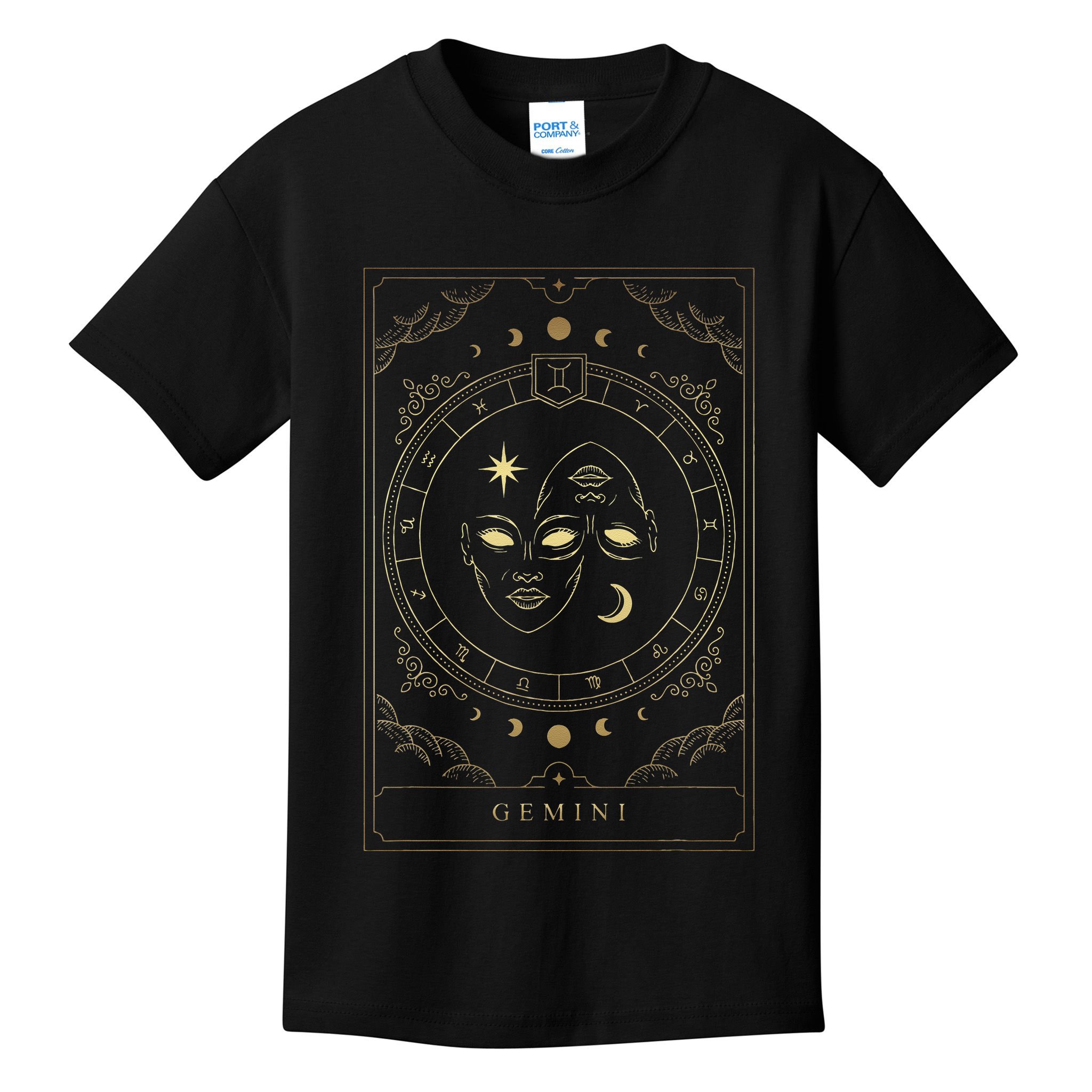 Gemini Tarot Card Zodiac Kids T-Shirt