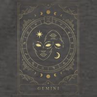 Gemini Tarot Card Zodiac Vector Backpack