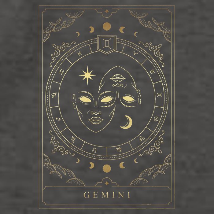 Gemini Tarot Card Zodiac Vector Backpack