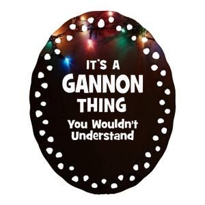 Gannon Thing College University Alumni Funny Ceramic Oval Ornament