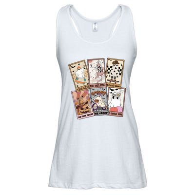 Ghost Tarot Card Halloween Ladies Essential Flowy Tank