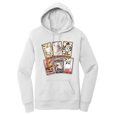 Ghost Tarot Card Halloween Women's Pullover Hoodie