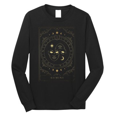 Gemini Tarot Card Zodiac Long Sleeve Shirt