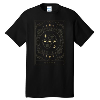 Gemini Tarot Card Zodiac Tall T-Shirt