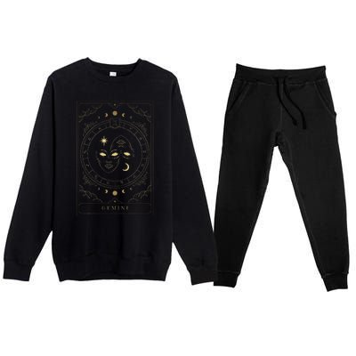 Gemini Tarot Card Zodiac Premium Crewneck Sweatsuit Set