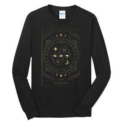 Gemini Tarot Card Zodiac Tall Long Sleeve T-Shirt