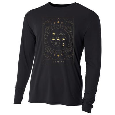 Gemini Tarot Card Zodiac Cooling Performance Long Sleeve Crew