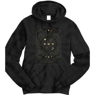 Gemini Tarot Card Zodiac Tie Dye Hoodie